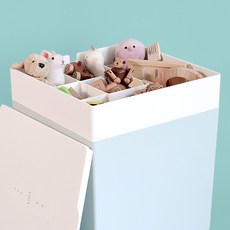 GGUMBI Plus 玩具收納箱 15L, 1個, 白色