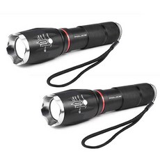 POLICE LED手電筒 2入, 黑色, 1個