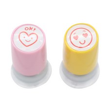 Somssi Ok愛心+愛心眼印章組, 紅色的, 1套