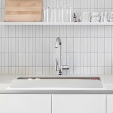 Tablism 矽膠水槽加寬擋水板 75cm, Pure White, 1個