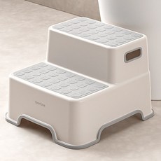 barbre 防滑雙層幼兒腳凳, 1個, 灰色