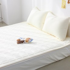 Lucidsleep Amelie水洗固定鬆緊帶薄墊, Pearl Ivory