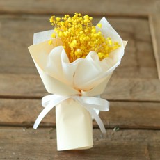 ScentBasket 納骨塔迷你永生花束, 滿天星 黃色