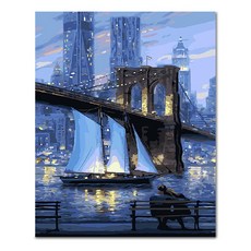 ADICO DIY 繪畫午夜橋 PH66 40 x 50cm, 混色