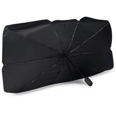PEACE MOTOR SECRET 素色汽車擋風玻璃遮陽傘 S號, 黑色, 1個