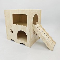 Lanboer 倉鼠腳印雙層小屋, 木質, 1個