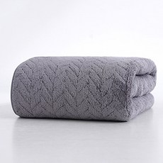 Woni's house 大型超細纖維浴巾, 1個, 深灰色