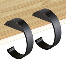 네스팅홈 간편 거치 휴대 가방걸이 c자형, 블랙, 2개