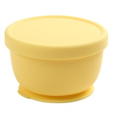 Dailylike BonBon副食品吸盤碗 儲存容器, 260ml, 檸檬黃, 1個