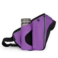 戶外跑步運動多功能斜挎腰包, 紫色
