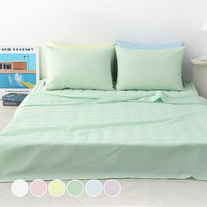 아망떼 포휴즈 시어서커 리플 홑이불, 애플그린