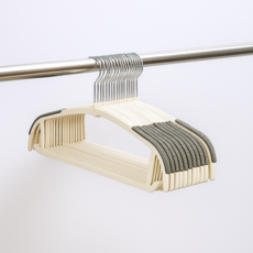 데보코 防肩角旋轉衣架, 灰色, 10個