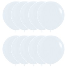 Sempertex 大型氣球 60cm, 白色, 10個