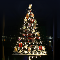 高級牆面佈置聖誕樹燈串 100顆, 混合顏色