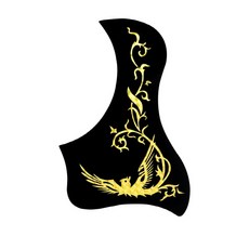 Oledi吉他撥片護板 金色 鳥3, 1個