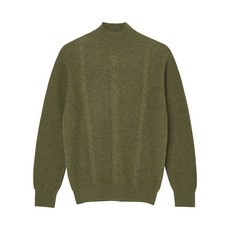 Joowon 男款 IOLO 全成型麻花半高領針織衫 ILF2MNTN016