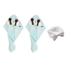 柔軟髮巾 SG32 2條+洗臉帶, 5型, 1套