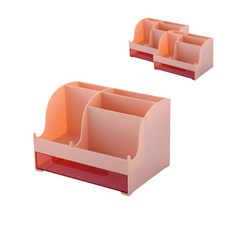 오트라 데스크테리어 라이트 다용도 수납정리함, 피치, 3개