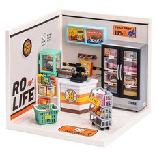 Rolife 若來 DIY小屋 袖珍屋 超級便利店 DW002, 1個, 微型便利商店