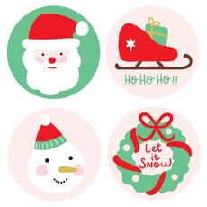 인디케이 씽씽 달려라 펑펑 내려라 혼합 스티커 4종 x 25p세트, 혼합색상, 1세트