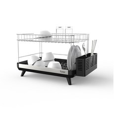 CS Living Tully Meta 雙層碗盤瀝水架, 黑色, 1個