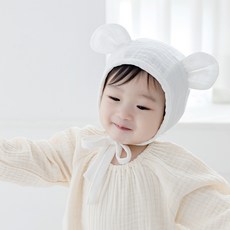 LitenKulor 新生兒用老鼠紗布帽