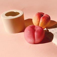 앵글띵 뉴 복숭아 꼭지 캔들 실리콘 몰드 80mm