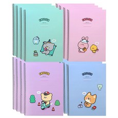 Pinkfoot Little Friends 3線英文字練習本 4款, 薄荷綠+粉色+紫色+藍色, 4組