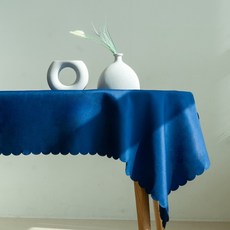 Sheriel 整潔防皺桌巾, 特大(180 x 300 cm), 海軍藍, 1個