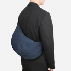 Jenner Jenner 圓形尼龍斜揹包, 海軍藍