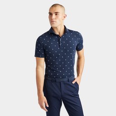 G FORE 男款骷髏與T S ICE尼龍現代翻領高爾夫球襯衫 G4MA23K361A