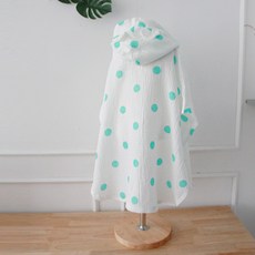 孩童恰恰圓點連帽毛巾