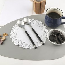Bogen Solen方形餐具湯匙, 湯匙 2入, 黑色, 2個