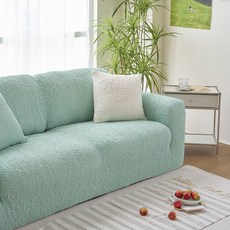 BEBEDECO 高彈力萬用彈性全貼合竹纖維沙發套, 1個, 迷霧薄荷