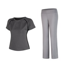 Naya Style 女款瑜珈服 短袖上衣 + 直筒褲 1926