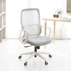 LEANBACK 辦公室電腦網布椅 LB852M, 白框+灰色