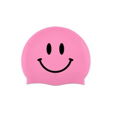 Really Good Swim微笑設計泳帽, 粉色的