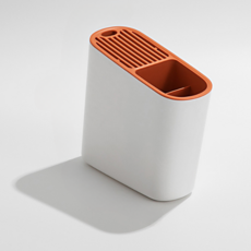 Bogura多合一廚房瀝水分離清洗廚具刀架, 橘色, 1個