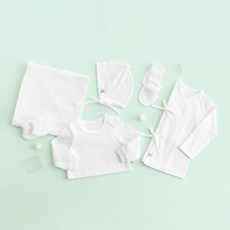 moms nature 新生兒雙面夏季服飾禮盒 6款組