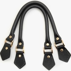 Byhands 優質皮革托特包手提帶, 黑色, 2個