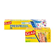 GLAD 佳能 圓點保鮮膜 21.6m*30cm+三明治袋 100入, 1組