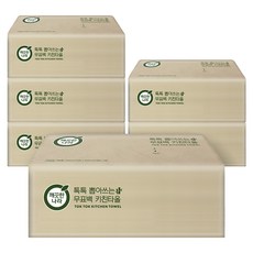 KleanNara 可綠納樂 抽取式無漂白天然紙漿廚房紙巾, 6盒, 1組