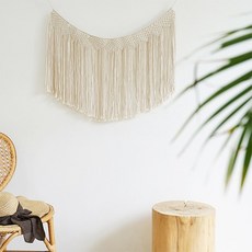 Bandi store 寬版編織掛毯, 象牙白