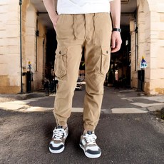 보이투맨 남성용 밴딩 카고 조거팬츠 NP11