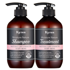 KYREN 玫瑰保濕洗髮乳+護髮素, 1組