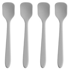 Easy Sili 矽膠嬰兒副食品優格湯匙 4入組 (淺灰色), 4個, 淺灰