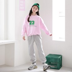 나나주니 여아용 하이 점프 라벨 보온 상하의 세트