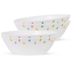 Bacile Little Garden 冷麵碗, 4個, 白色