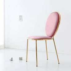 마켓비 PONDE 벨벳의자, 핑크, 2개