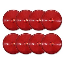 高級水鑽寶石鈕扣 先染1 13mm, 8個, 紅色